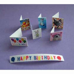 6 Greeting Cards Plus Ribbon Banner